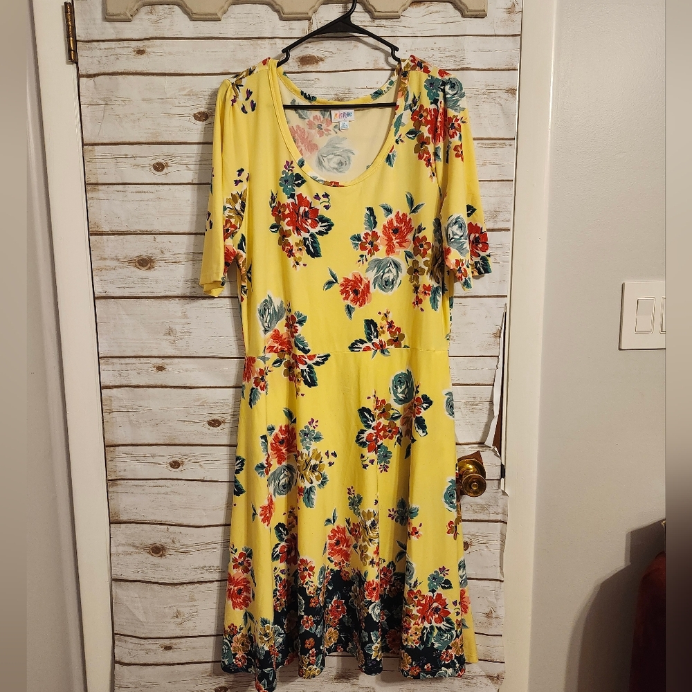 Floral Yellow Dress LuLaRoe